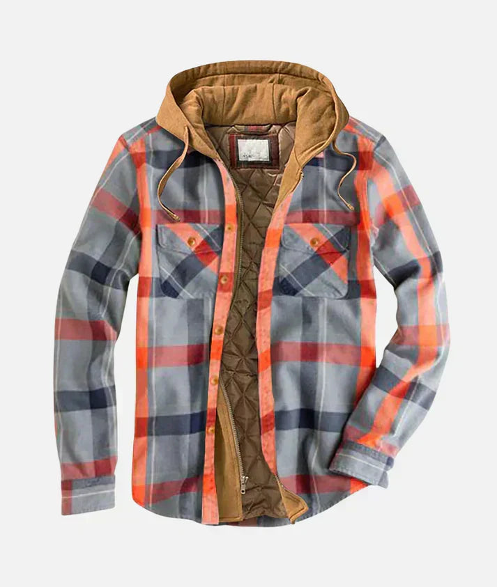 Men's fashionable patchwork check vest. A modern, sleeveless jacket offering stylish layering comfort.