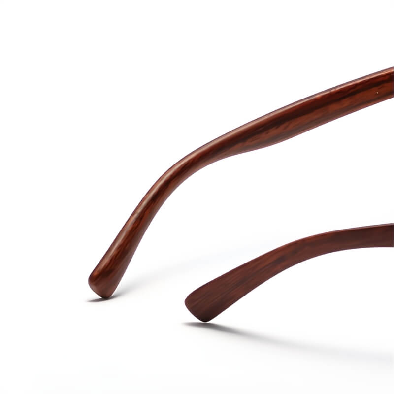 Handcrafted wood frame men's polarized sunglasses, a stylish accessory for fashion-conscious outdoor enthusiasts.