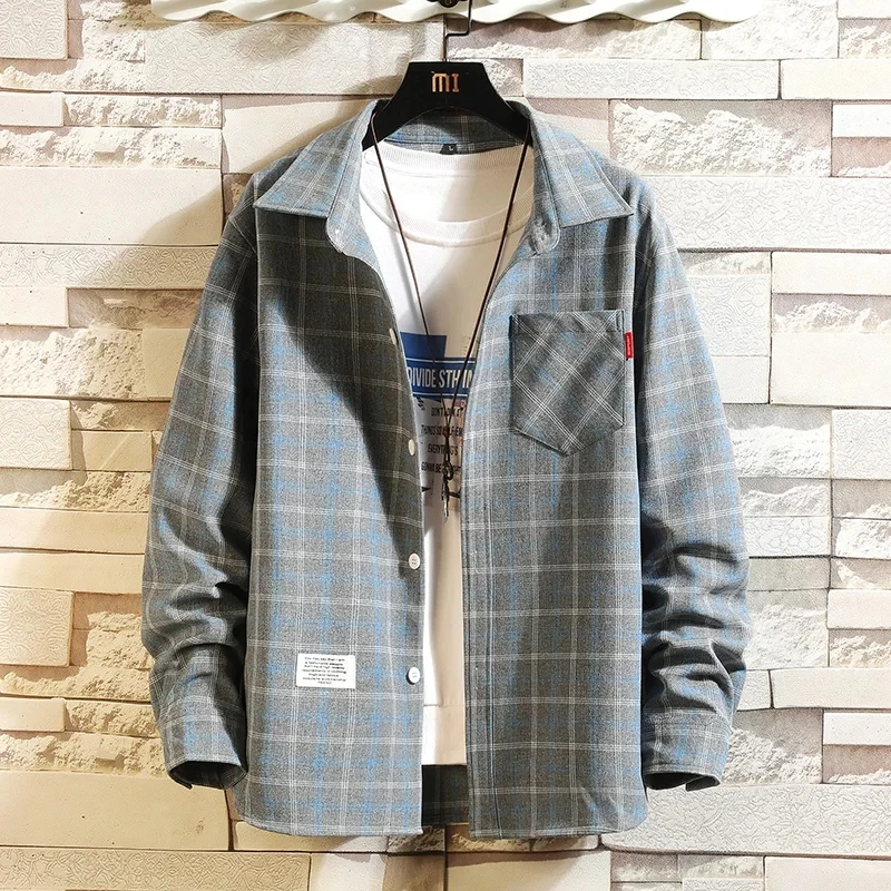 Soft men's long sleeve plaid flannel shirt, designed for maximum comfort and a casual, classic look.