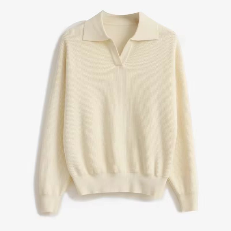 Stylish men's pullover sweater featuring a unique collar; relaxed fit, comfortable long sleeve for casual fall outfits.
