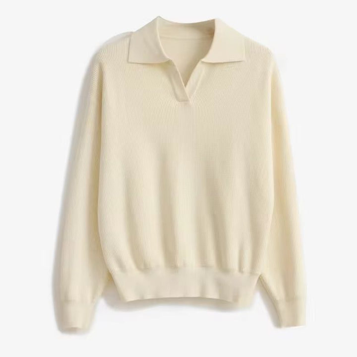 Stylish men's pullover sweater featuring a unique collar; relaxed fit, comfortable long sleeve for casual fall outfits.