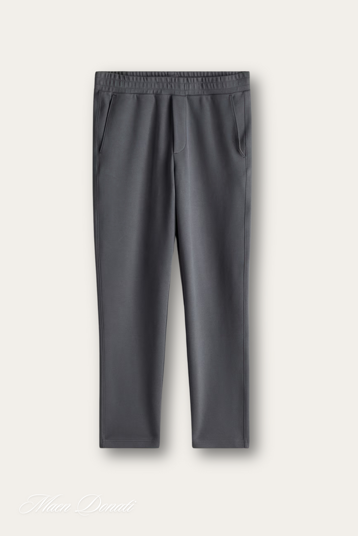 Comfortable men's relaxed-fit work pants made from recycled material.