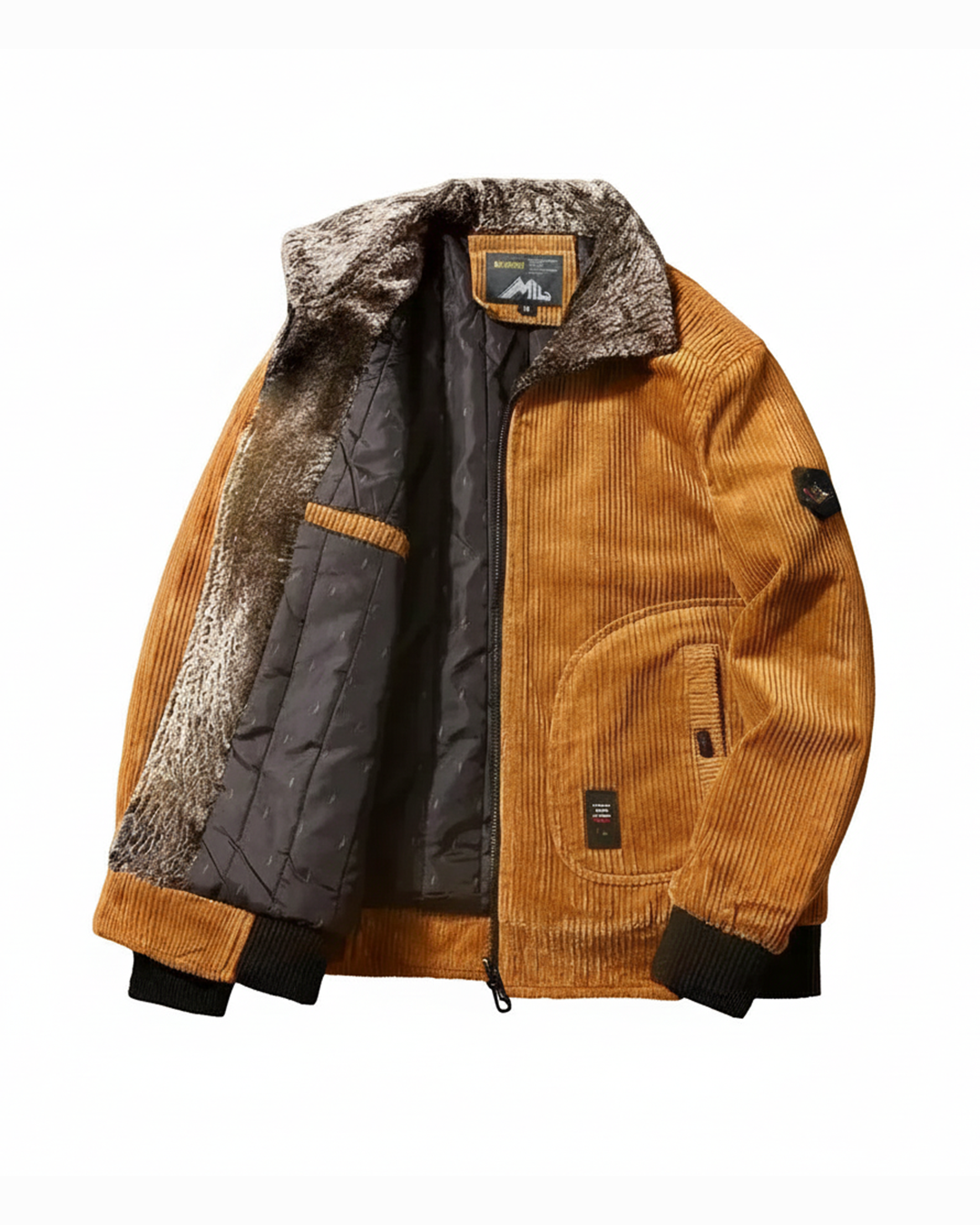 Men's Stylish Ridge Jacket in khaki, durable & comfortable everyday outerwear.