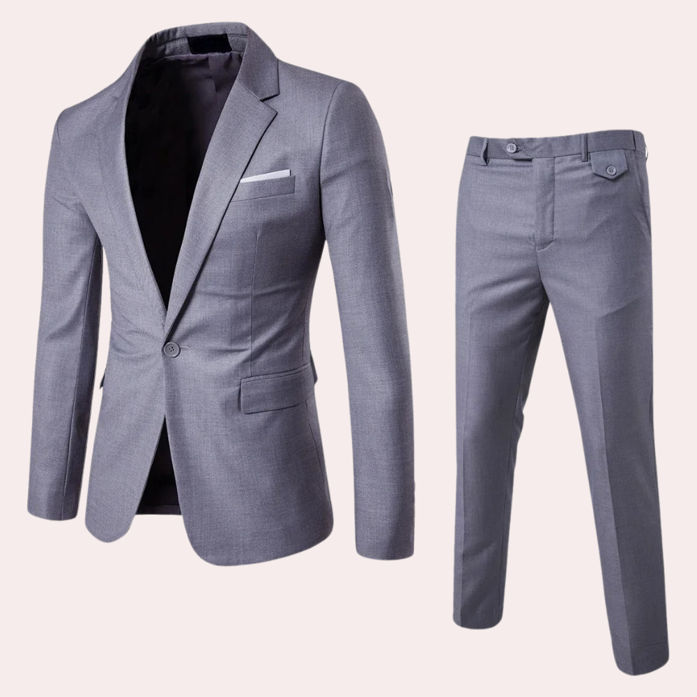 Men's stylish slim fit suit, perfect for formal wear & business attire. Comfortable & modern men's fashion.