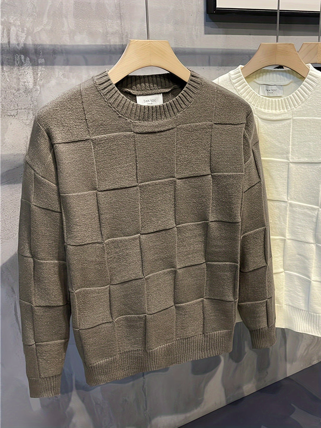 Soft stretch men's crew neck pullover, providing ultimate comfort and a stylish, versatile casual appearance.