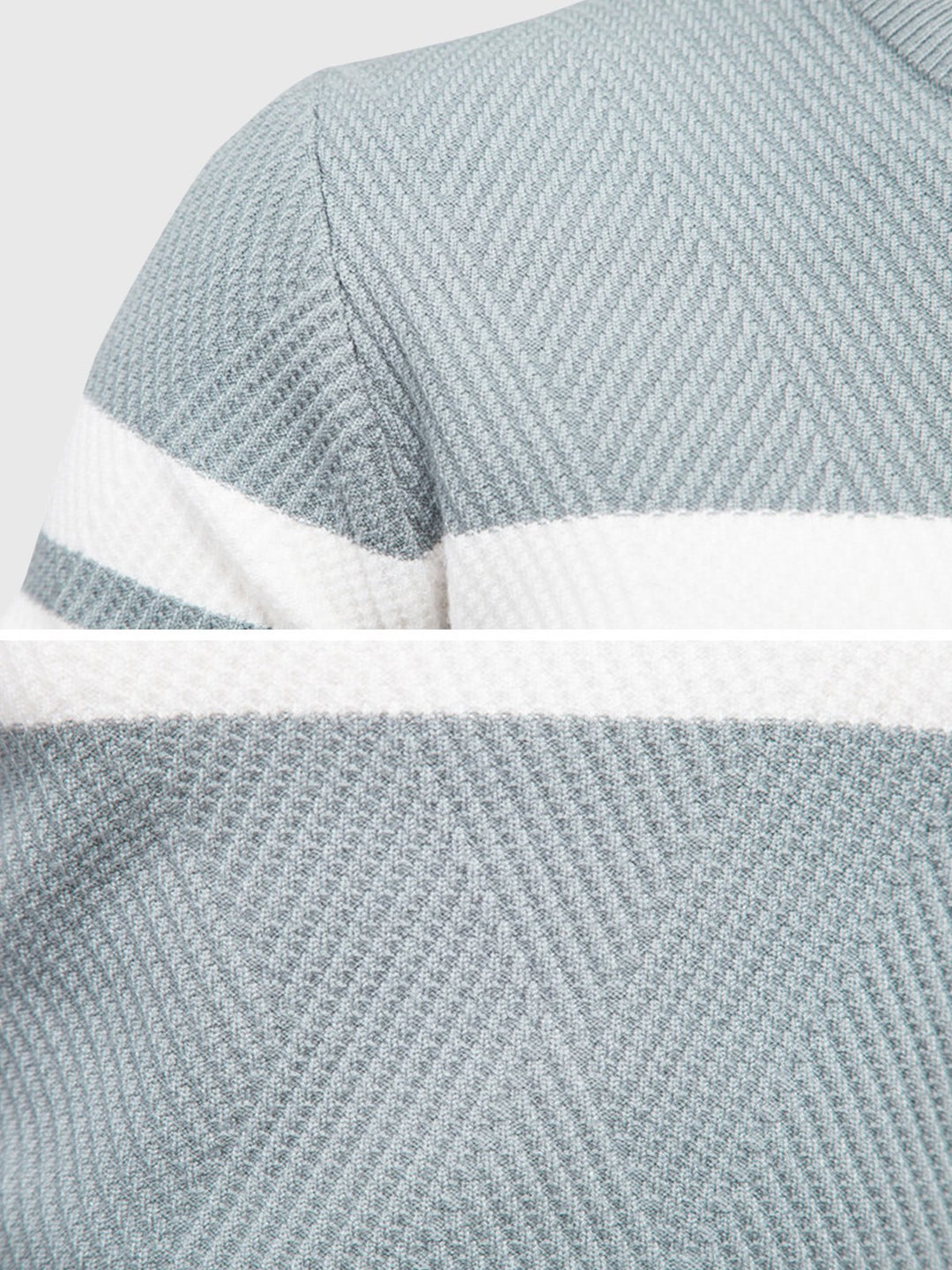 Stylish men's striped crewneck sweater for fall fashion. A versatile long-sleeve top for casual looks.