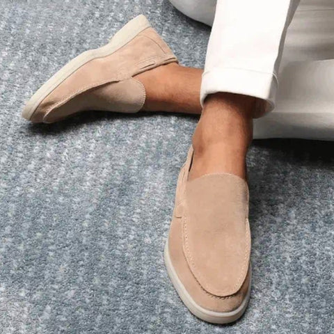Men's stylish suede loafers, Milo. Comfortable slip-on shoes for everyday versatile wear.