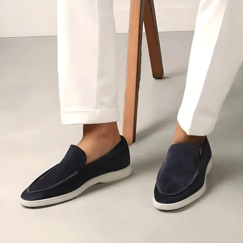 Milo men's versatile & comfortable suede loafers. Stylish slip-on shoes perfect for smart casual & everyday.