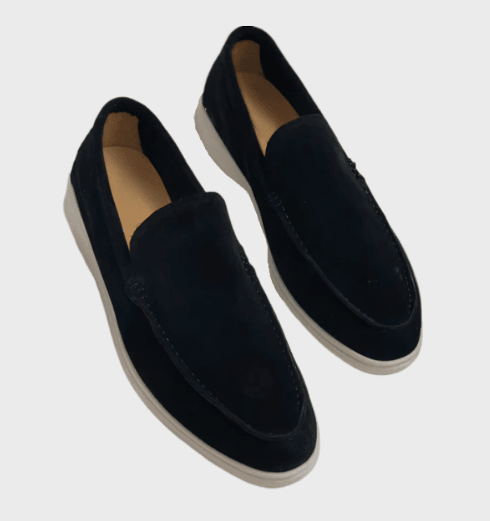 Versatile men's comfortable slip-on loafers, Milo. Stylish suede footwear for casual to professional.