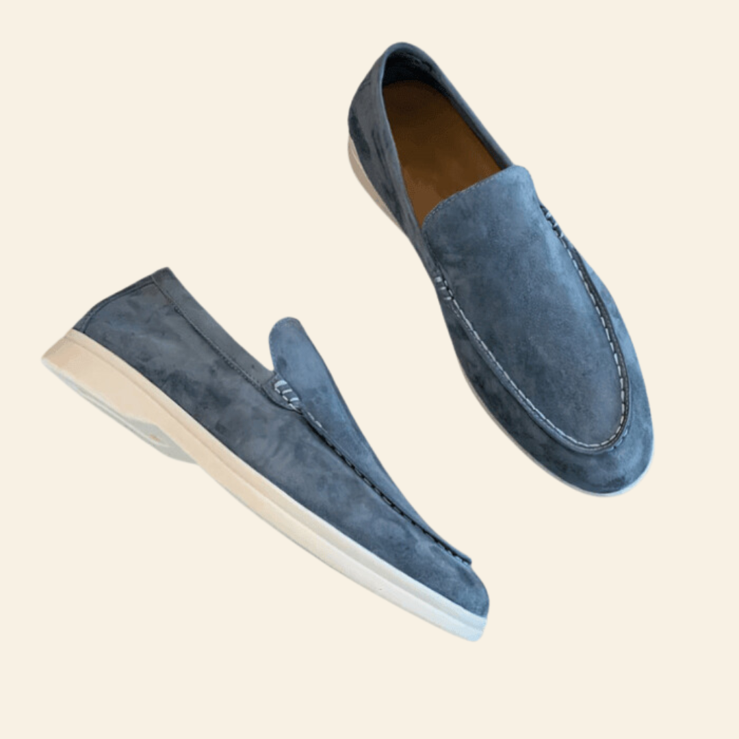 Men's stylish suede slip-on loafers. Comfortable & elegant for all occasions, classic everyday fashion.
