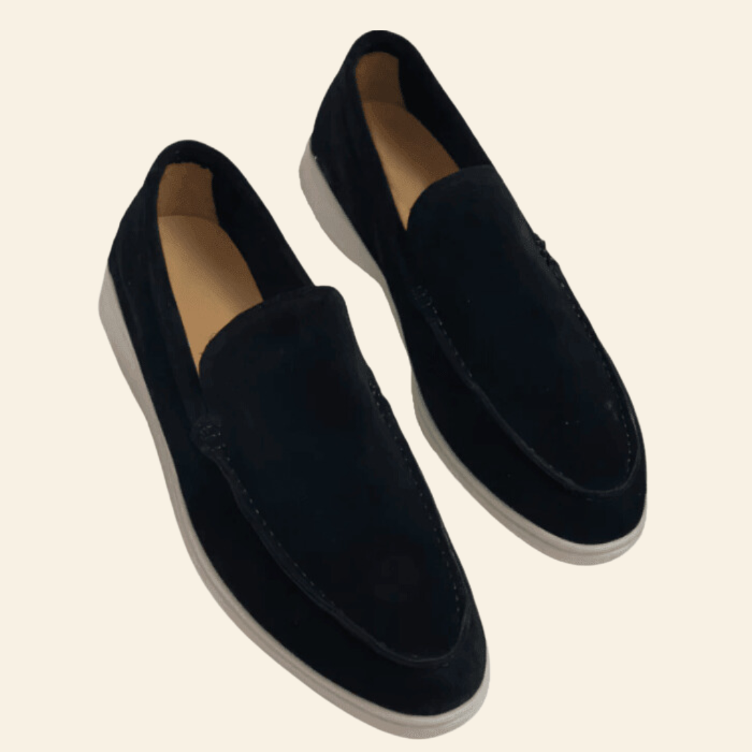 Versatile men's classic slip-on loafers. Suede comfort shoes, perfect for casual, office, or formal wear.
