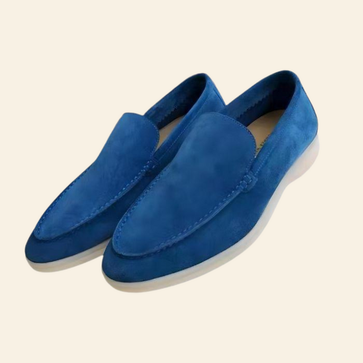 High-quality suede men's loafers. Stylish slip-on design, ideal for comfortable daily or office wear.