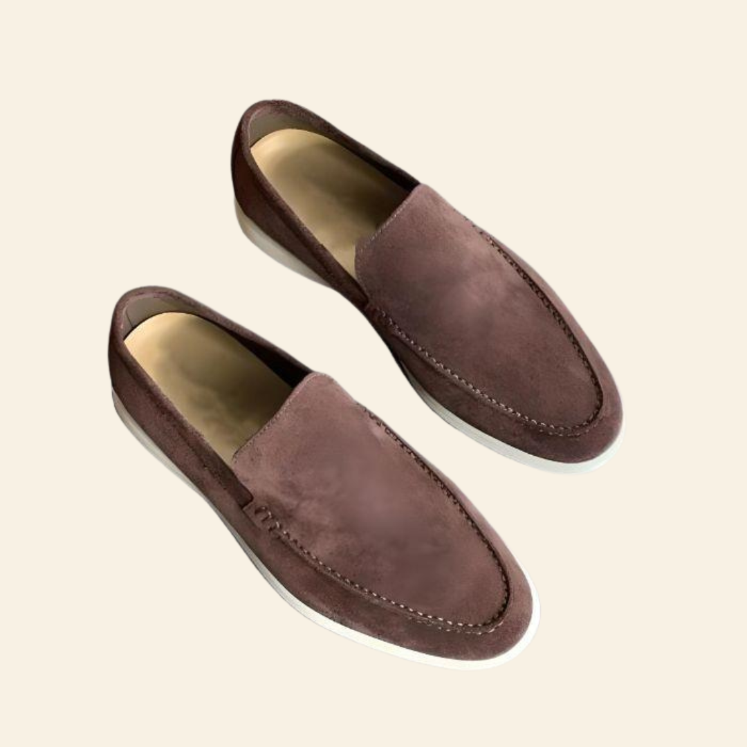 Premium suede men's comfort loafers. Elegant slip-on shoes designed for all-day wear & sophisticated style.
