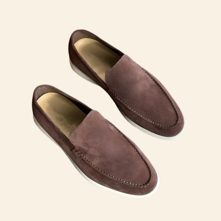 Premium suede men's comfort loafers. Elegant slip-on shoes designed for all-day wear & sophisticated style.