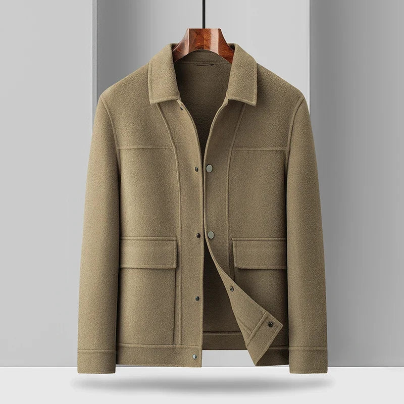 Men's Stylish Utility Field Jacket, a modern tailored overshirt, perfect for versatile layering and outerwear.