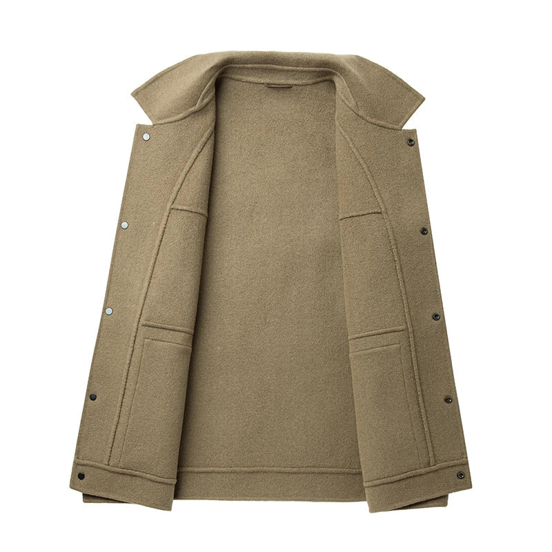 Camel men's stylish utility field jacket, modern tailored overshirt. Versatile outerwear for a sharp layered look.