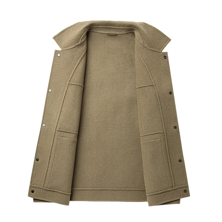 Camel men's stylish utility field jacket, modern tailored overshirt. Versatile outerwear for a sharp layered look.