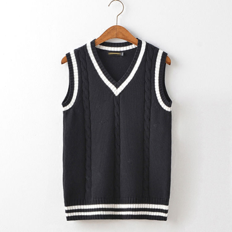 Men's V-neck knit vest, a comfortable and stylish sleeveless layer for autumn, winter, office & casual looks.
