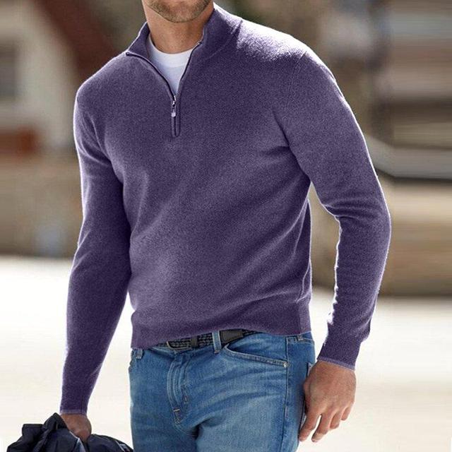 Versatile men's V-neck pullover. This comfortable knit sweater is perfect for casual, office, or layered everyday fashion.