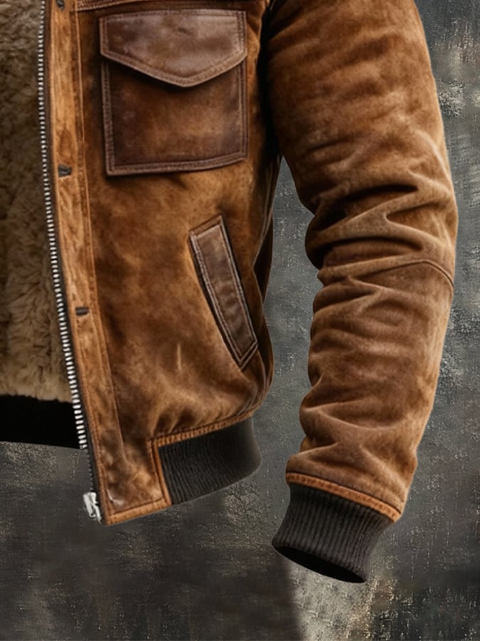 Stylish men's warm winter jacket. Everyday comfort with durable construction and a classic vintage look.