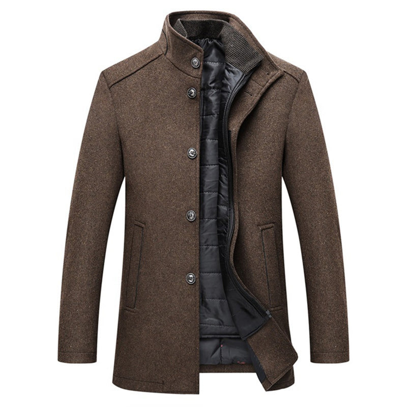 Men's stylish windproof striped winter jacket, perfect for casual everyday wear. Warm & comfortable outerwear.