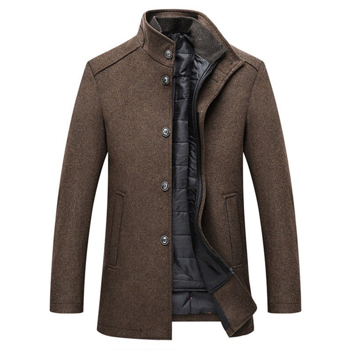 Men's stylish windproof striped winter jacket, perfect for casual everyday wear. Warm & comfortable outerwear.