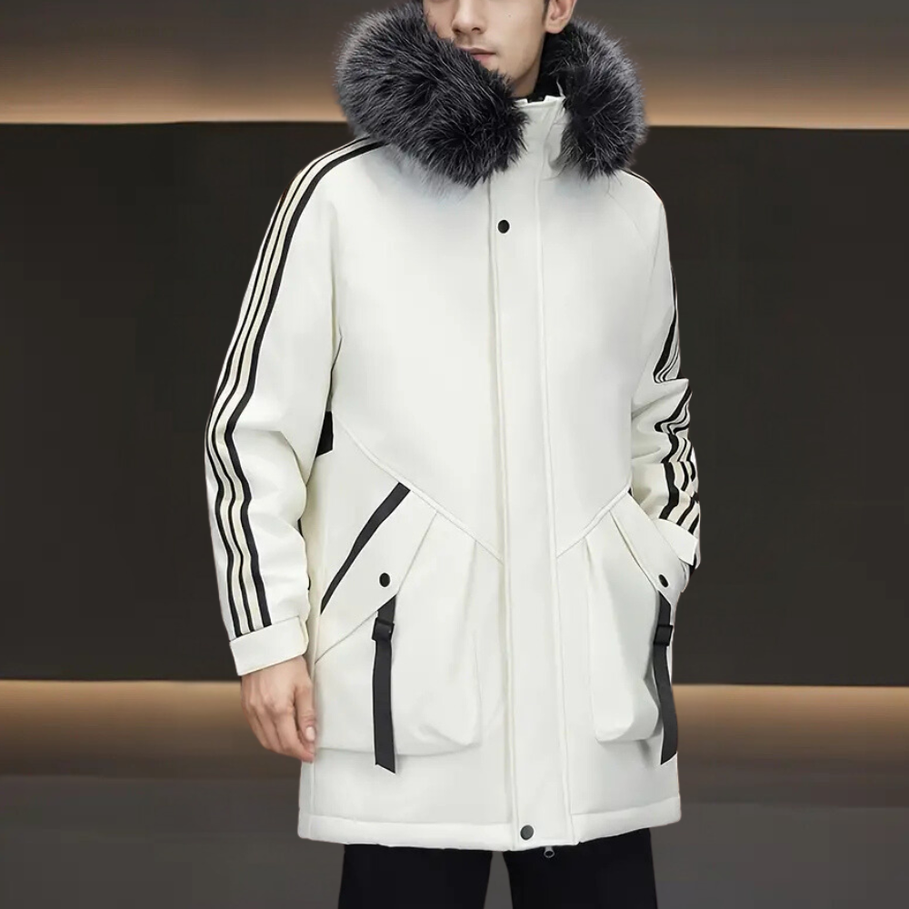Ultimate warmth & comfort in a men's stylish winter jacket. Insulated outerwear for cold weather protection.
