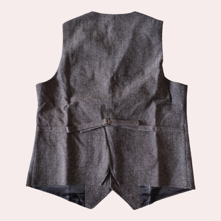 Elegant men's wool blend waistcoat vest, a stylish choice for formal or refined casual outfits.