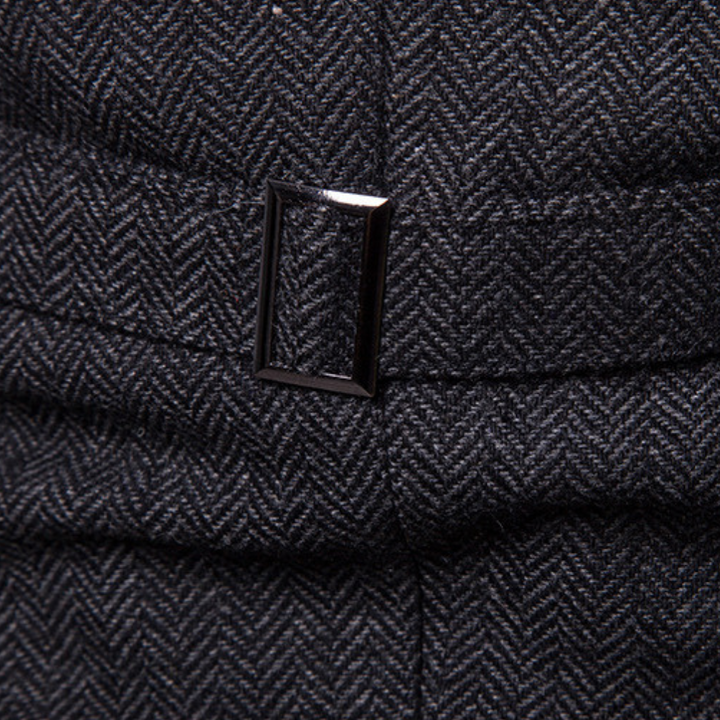 Man wearing a sophisticated men's smart casual gilet, styled for a trendy layered look.