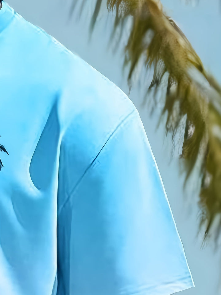 Close-up of men's summer t-shirt and shorts set in white, showcasing soft CoolFlex fabric.