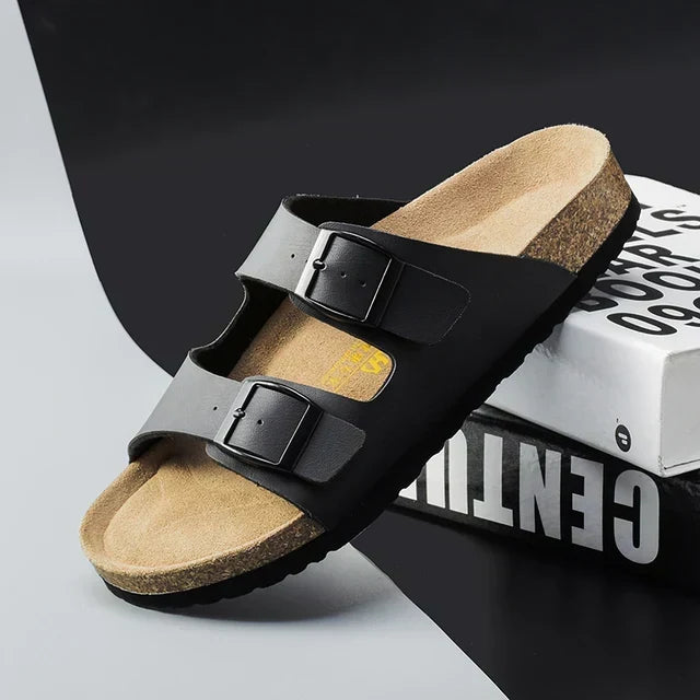 Comfortable men's walking sandals, Matteo, with adjustable straps for summer, suitable for everyday & outdoor use.