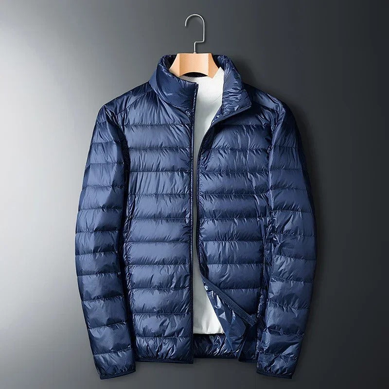 Heavy-duty men's thermal jacket in black, offering extreme warmth and protection for cold weather.