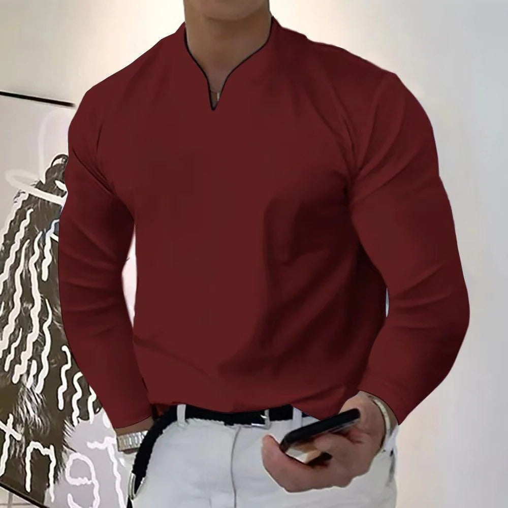 Men's anti-sweat V-neck shirt, ideal for daily wear and active lifestyles.