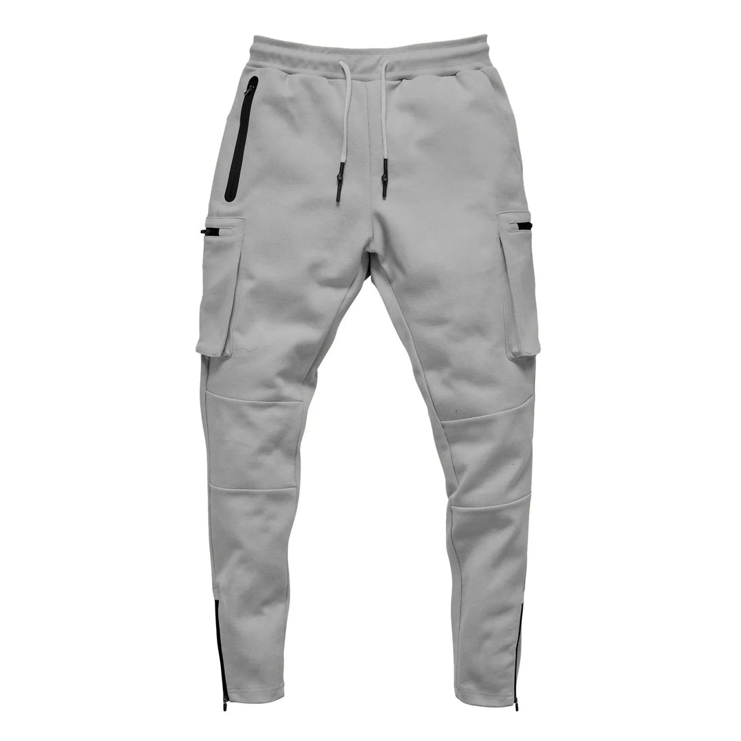 Men's tactical cargo joggers. Ideal training pants with tapered fit and active utility.