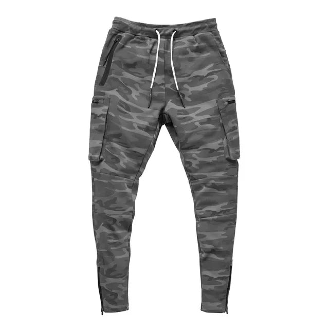 Comfortable men's activewear cargo joggers. Tactical style for training, gym, and utility.