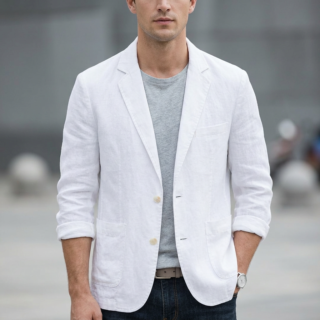 New arrival: Lightweight men's tailored blazer for effortless style & comfort. A professional business jacket.