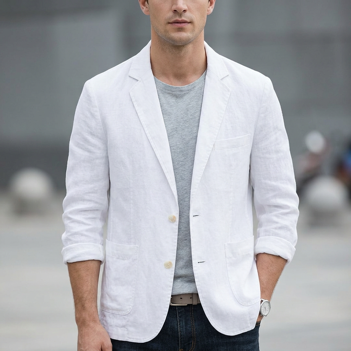 New arrival: Lightweight men's tailored blazer for effortless style & comfort. A professional business jacket.