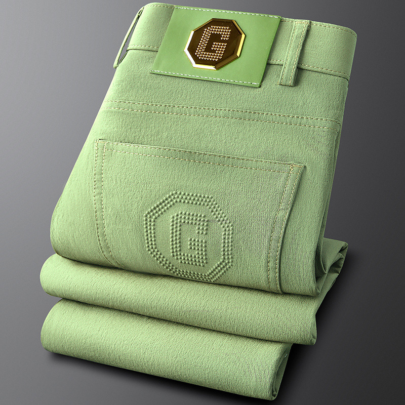 Men's tailored brushed cotton gentry trousers, perfect for business casual or smart wear.