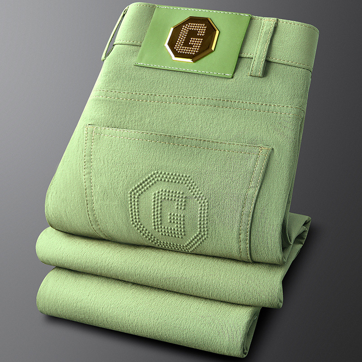 Men's tailored brushed cotton gentry trousers, perfect for business casual or smart wear.
