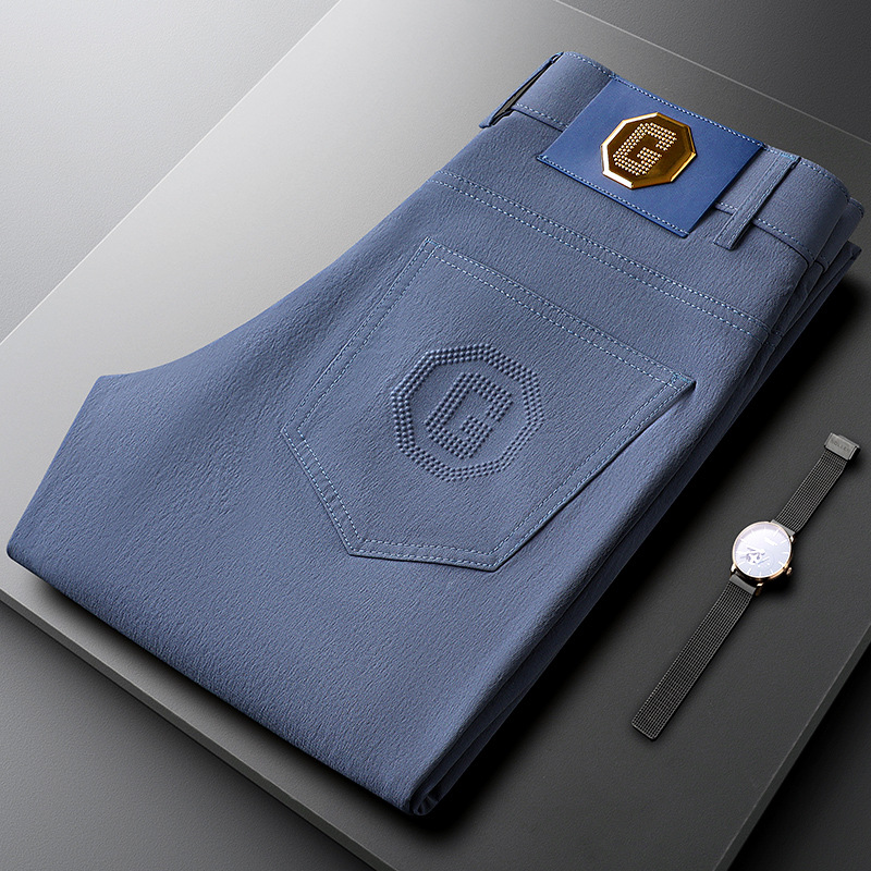Versatile men's gentry style tailored pants, brushed cotton blend, suitable for dressy or casual outfits.