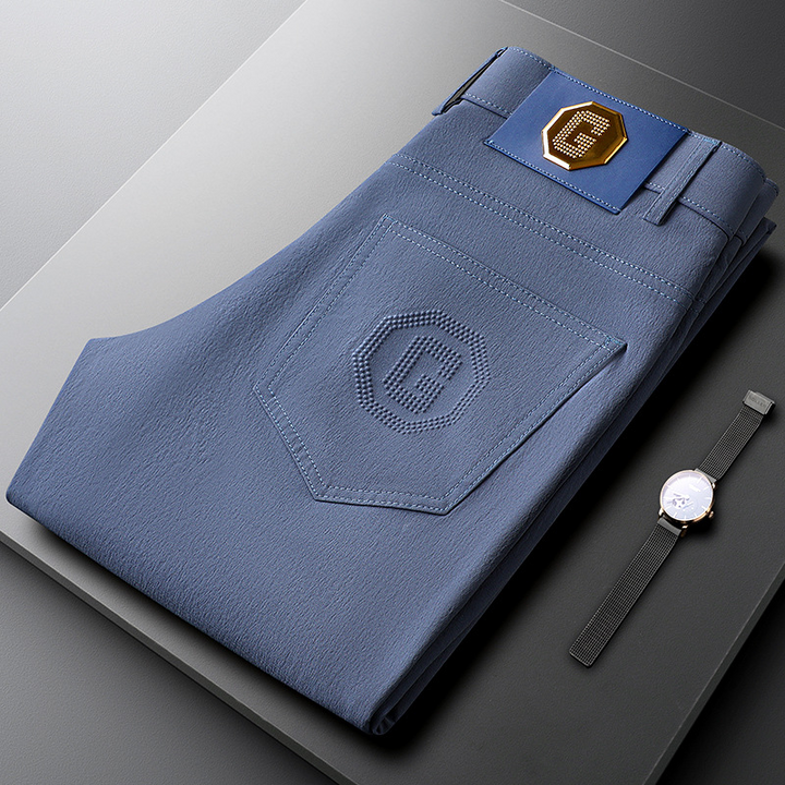 Versatile men's gentry style tailored pants, brushed cotton blend, suitable for dressy or casual outfits.