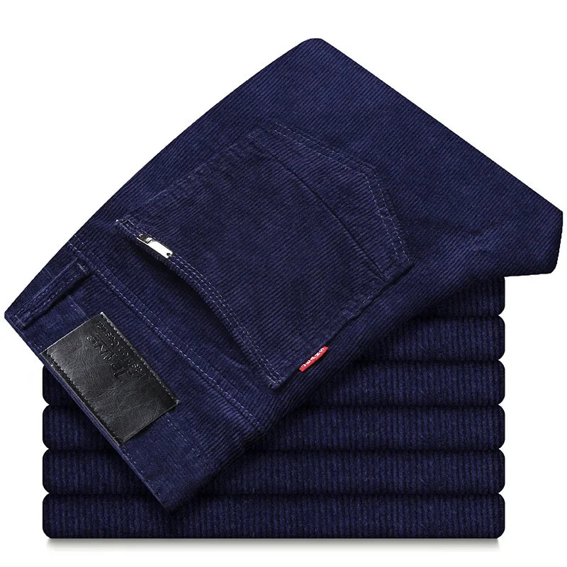 Men's business wear corduroy pants, expertly tailored for a sharp, professional and comfortable fit.