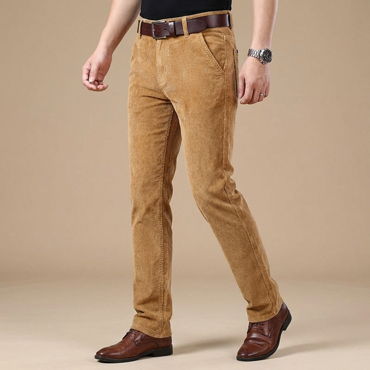 Comfortable men's fashion corduroy dress pants, tailored for a classic and modern style.