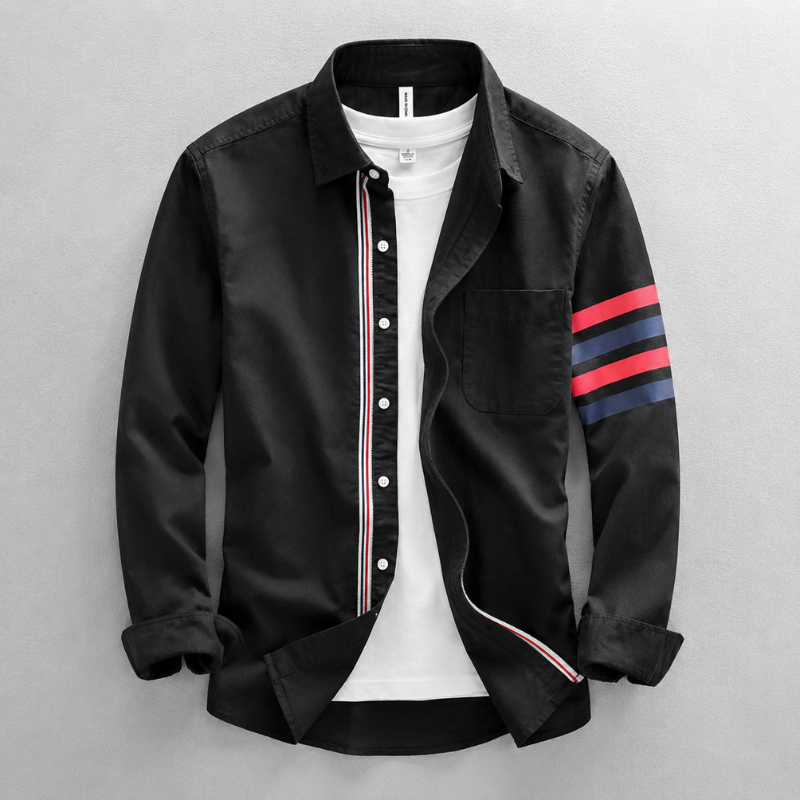 Classic men's tailored Oxford shirt, long-sleeve, offering effortless style and comfort for any occasion.