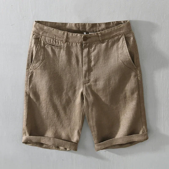 Enjoy summer in these comfortable & stylish men's tailored linen shorts.