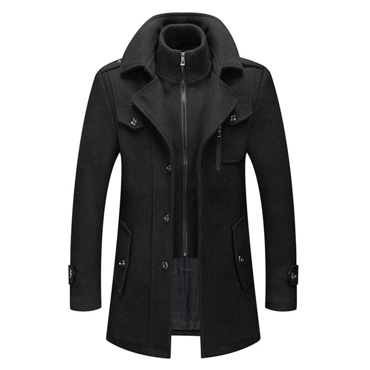 Structured men's tailored military jacket. Perfect for fall & spring, modern smart casual fashion.
