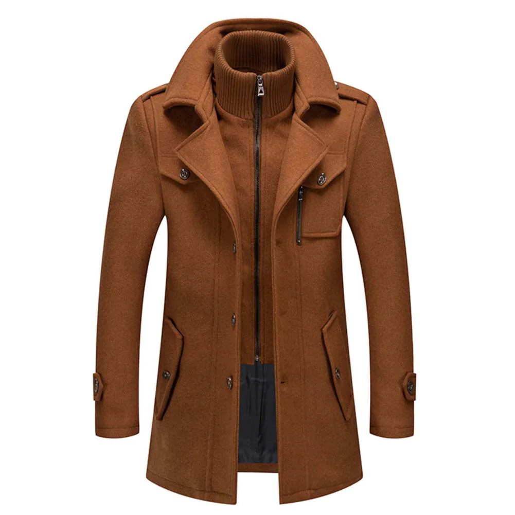 Sophisticated men's tailored military jacket. A stylish outerwear piece for modern fall/spring fashion.