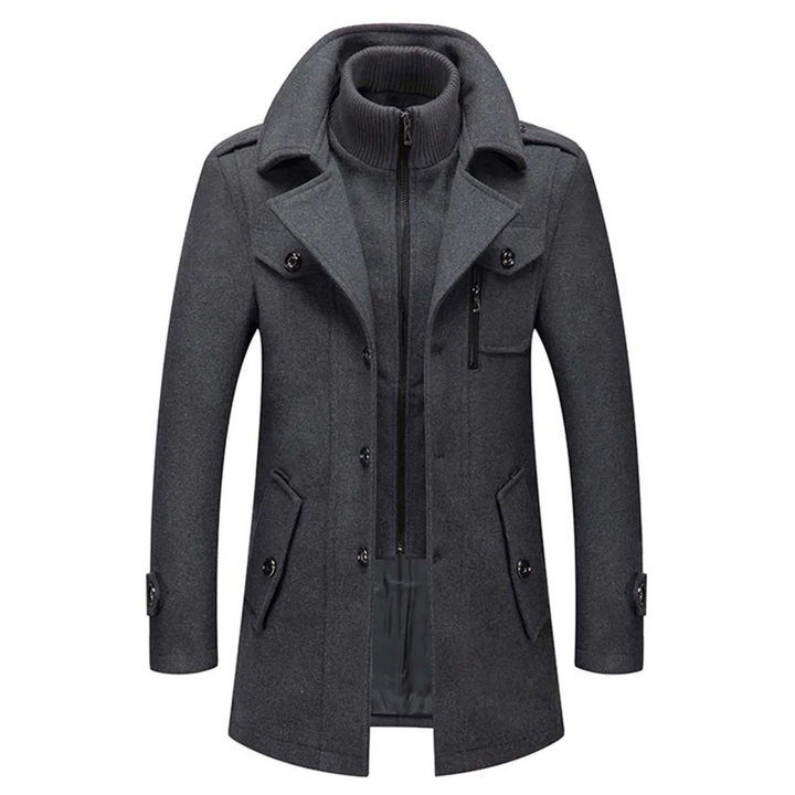 Sharp men's tailored military jacket. Structured design, perfect for smart casual, modern fashion & layering.
