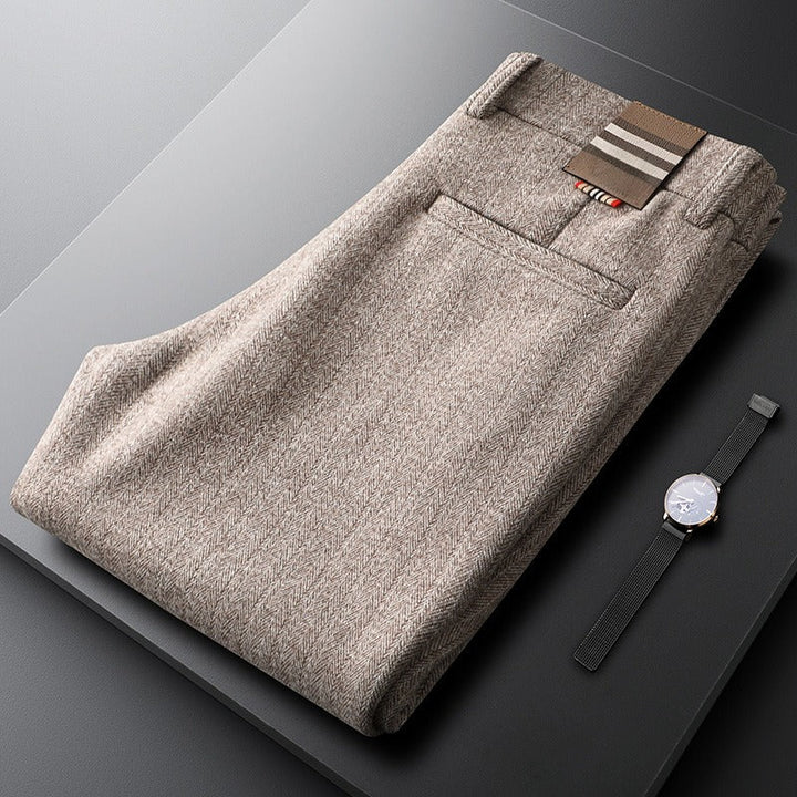 Men's tailored trousers, elegant & comfortable for business or smart casual wear. Versatile professional pants.