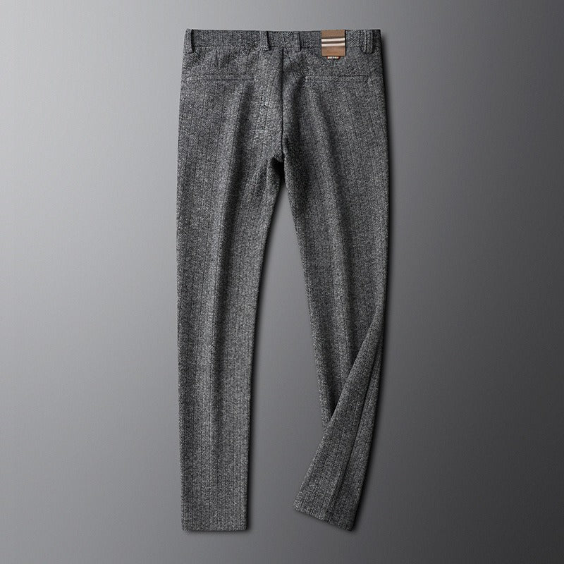 Smart casual men's professional tailored pants, offering comfort and a polished look for the office.
